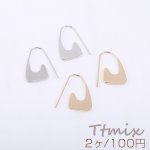 フックピアス 幾何学型 19×30mm【2ヶ】