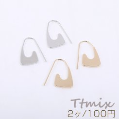 フックピアス 幾何学型 19×30mm【2ヶ】