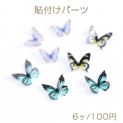 貼付けパーツ アセチ樹脂貼付けパーツ アセチ樹脂カボション 蝶B（6ヶ）