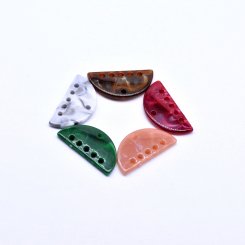 アクリルパーツ 半円 穴なし デコパーツ 15×30mm 【100ヶ】