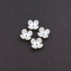 アクリルビーズ フラワー 4弁花 17x17mm ホワイト【50ヶ】