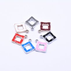 アクリルチャーム エポ付き 菱形 21×25mm【50ヶ】