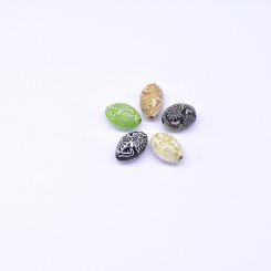 アクリルビーズ アンティーク調 オーバル 10×15mm【500g】