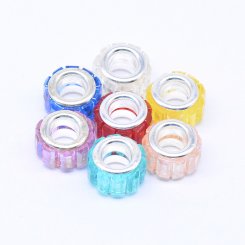 ロンデルアクリルビーズ 円筒形カット MIX 6×10mm【20ヶ】