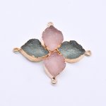 【20ヶ】樹脂チャーム シェルパウダー封入 葉 1カン 13×21mm