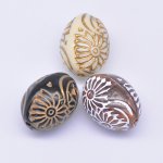 アクリルビーズ アンティーク調オーバル 15×20mm【500g】
