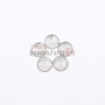 樹脂貼付けパーツ 円形 12x12mm クリア【50ヶ(約24g)】