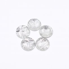 樹脂貼付けパーツ 円形 銀箔封入 18x18mm シルバー【50ヶ(約41g)】