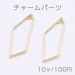 チャームパーツ フレーム 不規則 15×38mm ゴールド【10ヶ】