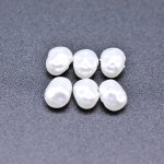 ABS製 パールビーズ オーバル パールホワイト 6×7mm 【100ヶ】