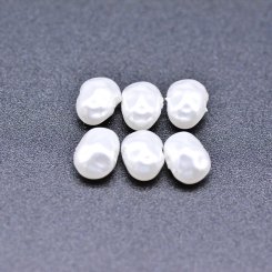 ABS製 パールビーズ オーバル パールホワイト 6×7mm 【100ヶ】