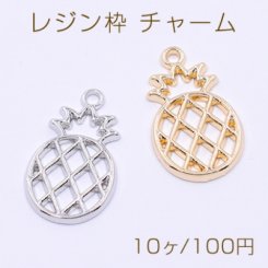 レジン枠 チャーム パイナップル 1カン 17×28mm【10ヶ】