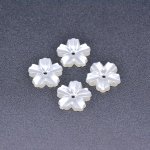 アクリルビーズ フラワー 五弁花 パールホワイト 2×12mm 【100ヶ】
