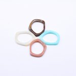 アクリルパーツ オーバルリング 1穴 30×36mm【100ヶ】