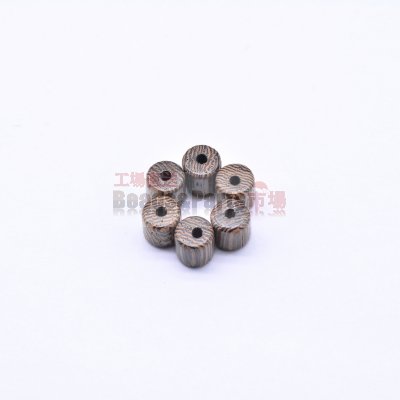 ウッドビーズ ウッドビーズ 円柱形 ダークブラウン 6×6mm【500g（約3571ヶ）】