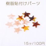 樹脂貼付けパーツ ヒトデ 17×17mm【20ヶ】