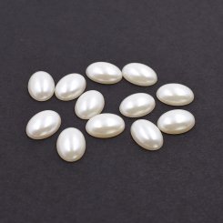 パールカボション 楕円形 13x18mm ベージュ【500g(約670ヶ)】