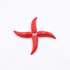 樹脂貼付けパーツ 角形 68x16mm レッド【50ヶ(約539g)】