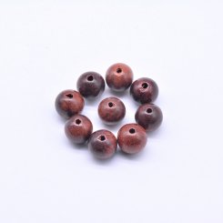 ウッドビーズ 丸型 ダークブラウン 8mm【500g（約1923ヶ）】