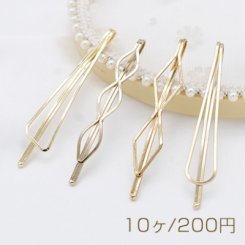 デザインヘアピン ヘアアクセサリー ゴールド【10ヶ】
