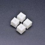アクリルビーズ キューブ パール風 ホワイト12×12mm【500g】