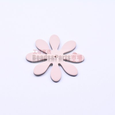 アクリルパーツ 花型 1穴 ライトピンク 2×46mm【20ヶ】