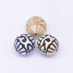 アクリルビーズ アンティーク調 ラウンド 13×14mm【500g】