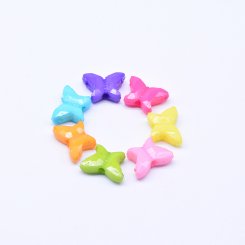 アクリルビーズ 蝶カット カラーミックス 11×15mm 【500g（約1190ヶ）】