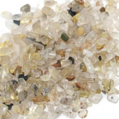 天然石さざれチップ 穴なしさざれチップ ゴールドルチル 5-7mm(50g)