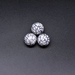 アクリルビーズ アンティーク調 丸玉 18mm ホワイト【500g（約140ヶ）】