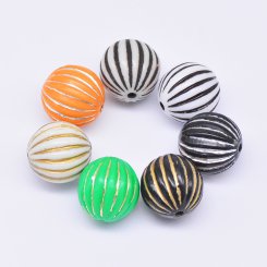 アクリルビーズ アンティーク調 カボチャ 16mm【500g】