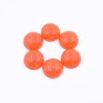 樹脂貼付けパーツ 円形 19x19mm オレンジ【50ヶ(約99g)】