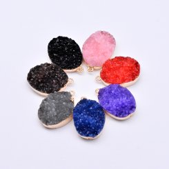 【20ヶ】樹脂チャーム シェルパウダー封入 オーバル 1カン 20×30mm