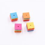 アクリルビーズ 四角形 15x15mm 全4色【500g（約350ヶ）】