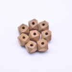 ウッドビーズ 菱形カット カーキ 10×10mm【100ヶ】