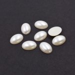 パールカボション 楕円形 10x14mm ベージュ【500g(約1350ヶ)】