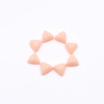 樹脂貼付けパーツ 三角形 11x11mm ピンクベージュ【50ヶ(約23g)】