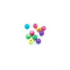 ウッドビーズ　カラーミックス　丸玉 14mm(100g)