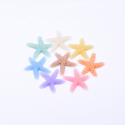 樹脂カボション デコパーツ ヒトデ 貼付けパーツ つぶつぶ 40×42mm【20ヶ(約64g】