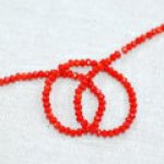 ボタンカットグラスビーズ 3ライトシャム 3x2mm(1連/39cm)