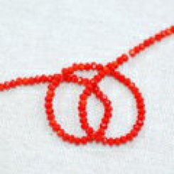 ボタンカットグラスビーズ 3ライトシャム 3x2mm(1連/39cm)