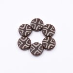 樹脂ビーズ 円形 15x5mm ブラウン【50ヶ(約54g)】