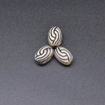 アクリルビーズ アンティーク調 オーバル 9×14mm ベージュ【500g（約520ヶ）】