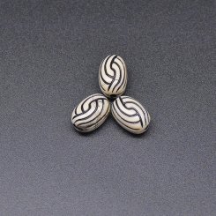 アクリルビーズ アンティーク調 オーバル 9×14mm ベージュ【500g（約520ヶ）】
