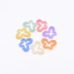 樹脂貼付けパーツ 蝶 バタフライ 30x22mm【20ヶ(約28g)】