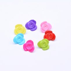 アクリルビーズ ハート カラーミックス12×15mm 【500g】