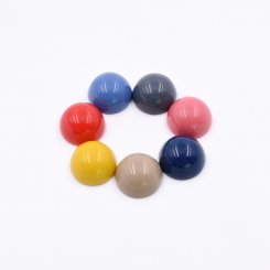 樹脂貼付けパーツ 円形 18x18mm 【50ヶ(約102g)】
