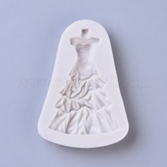 シリコンモールド ドレス ホワイトスモーク 80x55x13mm【2ヶ】