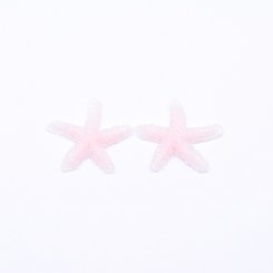 樹脂カボション デコパーツ ヒトデ 貼付けパーツ つぶつぶ ライトピンク 19×25mm【20ヶ】