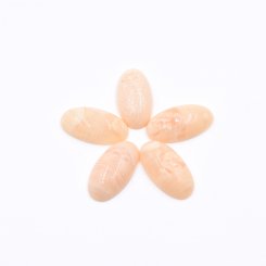 樹脂貼付けパーツ 楕円形 26x14mm オフホワイト【50ヶ(約79g)】